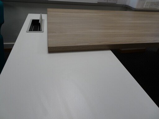 Quadrifoglio T45 L Shaped Desk with Return amp Pedestal