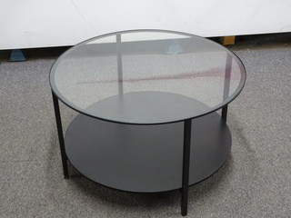additional images for 750dia mm Black and Glass Coffee Table