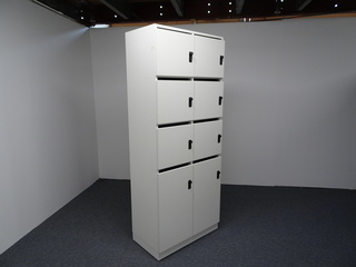 additional images for 1970h mm 8 Unit White Wooden Locker