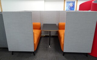 additional images for Connection 4 Seater Booth in Orange & Grey