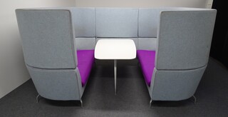 additional images for Orangebox Cwtch High Back 6 Seater Booth in Blue & Mauve