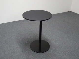 additional images for 680h mm Black Metal Swivel Side Table