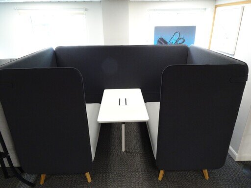 Konig  Neurath 6 Seater Booth in Two Tone Grey