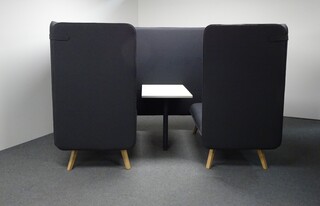 additional images for Konig + Neurath 6 Seater Booth in Dark Grey