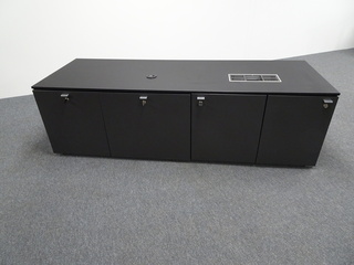 additional images for Wooden Server Credenza Cabinet in Black & Graphite