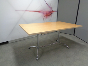 additional images for Beech Table Chrome Frame 1500w