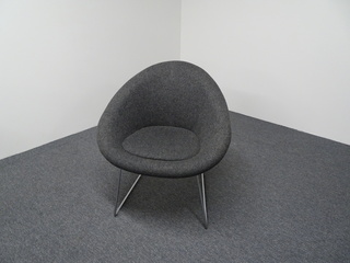additional images for Connection Gloss Tub Chair in Dark Grey