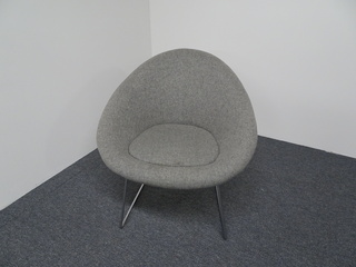 additional images for Connection Gloss Tub Chair in Light Grey