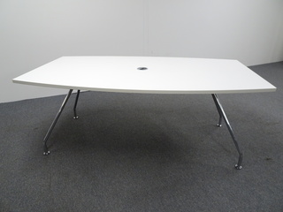 additional images for 1800w mm White Barrel Shaped Meeting Table