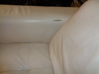 Minotti Cream Leather Sofa