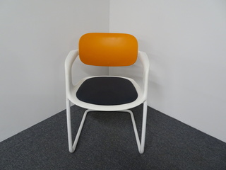 additional images for Allermuir Soul A781 Chair in White and Orange