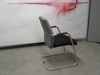 Grey and Black Meeting Chair