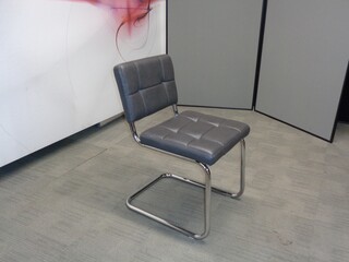 Grey and Chrome Chair