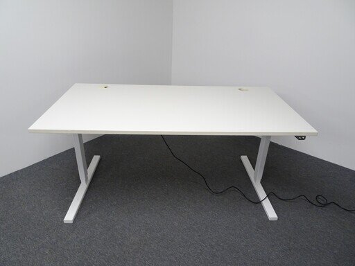 White Electric Desk Width Adjustable Beam 1200-1800mm
