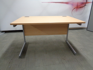additional images for Beech Desk with Modesty Panel