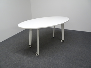 additional images for 1500w mm Mobile Oval White Meeting Table