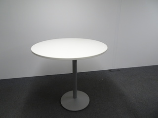 additional images for 1100dia mm Poseur Table with White Top
