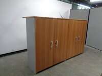 additional images for 1240h mm Cherry and Grey Double Width Wooden Cupboard