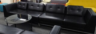 additional images for Allermuir Black Leather Modular 4 Seater Sofa