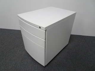 additional images for White Metal 3 Drawer Pedestal