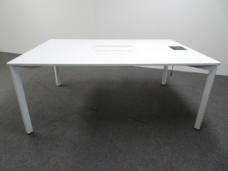 additional images for 1800w mm White Meeting Table with Electrics