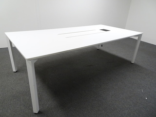additional images for 2400w mm White Meeting Table with Electrics