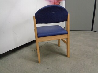 Blue and Beech Meeting Chair