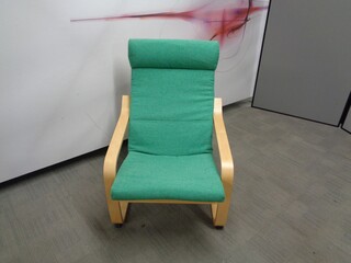Green and Beech Lounge Chair