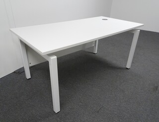 additional images for 1600w mm Freestanding Desk in White with Modesty Panel