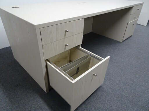 2430w mm Large Executive Desk in Light Oak
