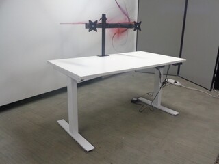 Electric Sit  Stand Desk with Extendable Beam
