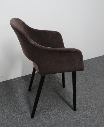 Pedrali bablia Armchair in Brown Faux Suede