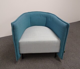additional images for NaughtOne Cloud Plain Tub Chair in Two Tone Blue