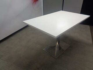 1200 x 750mm White Top Table Chrome Base