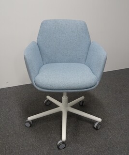 additional images for Haworth Poppy Chair in Light Blue Fabric