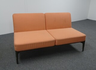 additional images for Pedrali 2 Seater Orange Fabric Sofa