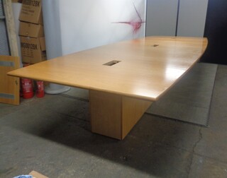 4500 x 1600mm Oak Veneer Conference Table 