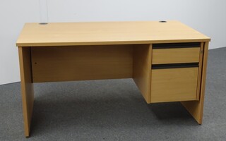 additional images for 1400w mm Beech Freestanding Desk