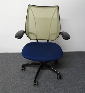 additional images for Humanscale Liberty Operator Chair in Blue & Chrome Gold
