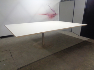 additional images for White Boardroom Table with Maple Edging 2400w