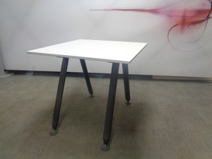 additional images for Square White Table on Dark Grey Abak Legs