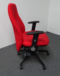 additional images for Summit Inflexion Red Operator Chair with 2 D Armrests