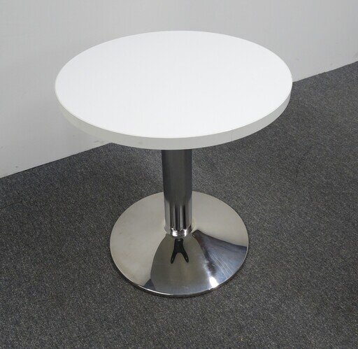 500dia mm White and Chrome Coffee Table