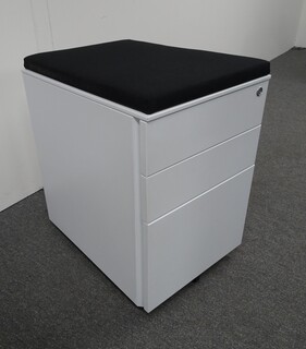 additional images for 3 Drawer Metal Pedestal with Black Magnetic Cushion