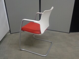 Connection Red and White Meeting Chair