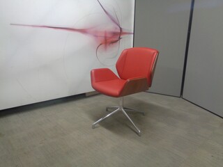 Boss Design Kruze Lounge Swivel Chair Red  Oak