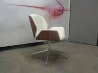 additional images for Boss Design Kruze Lounge Swivel Chair White / Oak