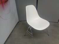 additional images for Vitra Eames White Plastic Side Chair DSS