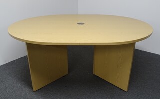 additional images for 1600w mm Oak Oval Meeting Table