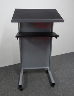 additional images for Mobile Lectern in Grey & Black